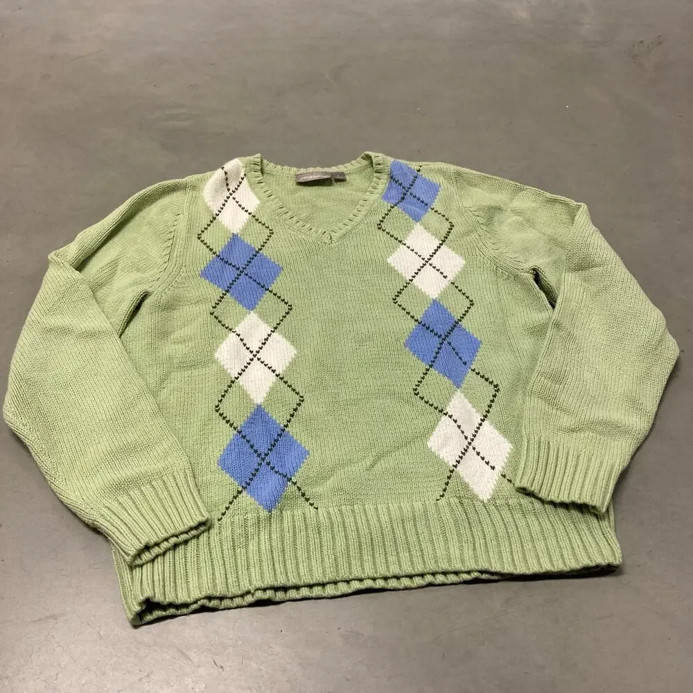 vintage y2k Croft and barrow patterned sweater